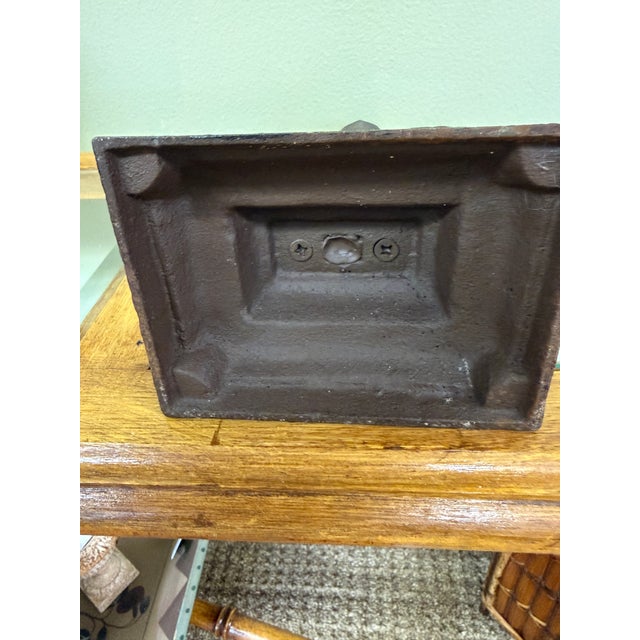French 1980s Cast Iron Fleur De Lis Statue Decor For Sale - Image 3 of 5