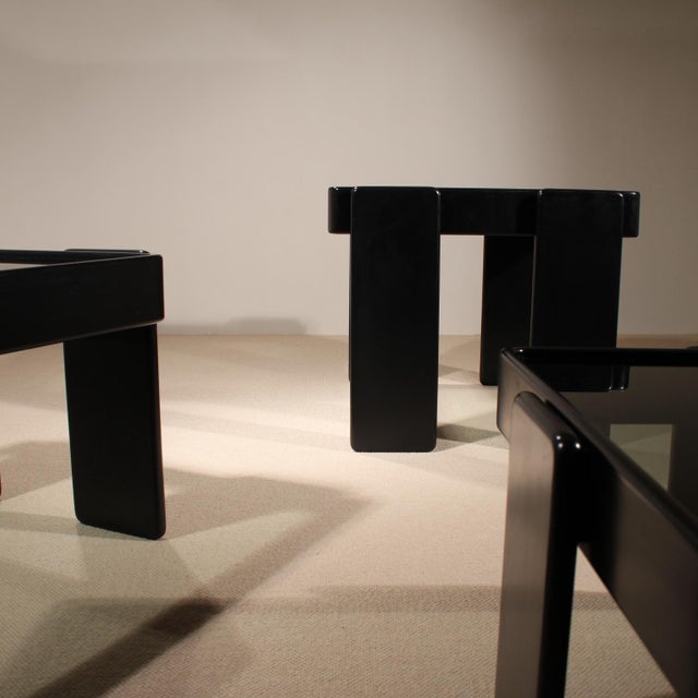 Wood Nesting Tables by Gianfranco Frattini for Cassina, 1970s, Set of 3 For Sale - Image 7 of 14