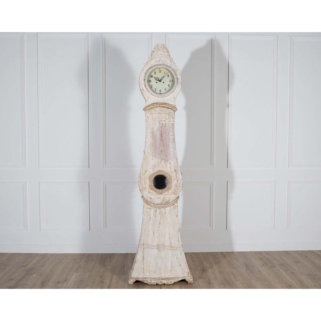 Rare 1820s Swedish Mora Clock with Original Paint and Mechanism For Sale - Image 9 of 16