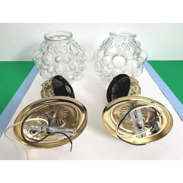 1960s Bubble Glass Sconces, Pair For Sale - Image 17 of 17