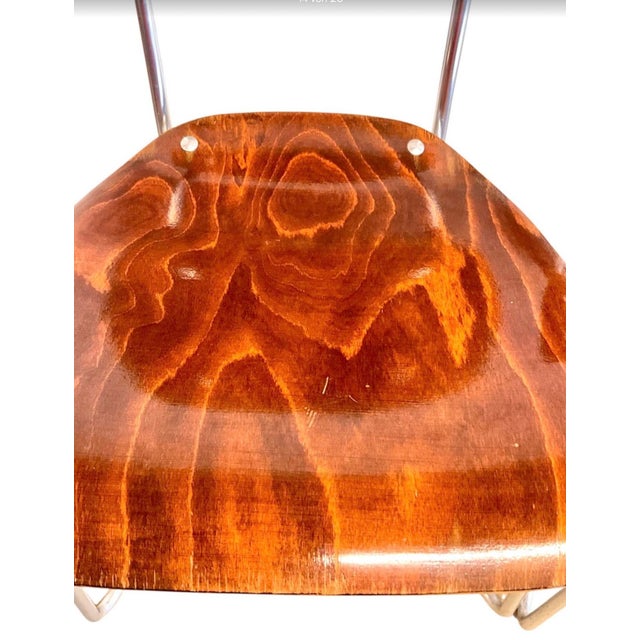 Mid-Century Modern Minimalist First Edition Aluflex Stackable Folding Chairs from Armin Wirth, Switzerland, 1950s, Set of 4 For Sale - Image 12 of 18