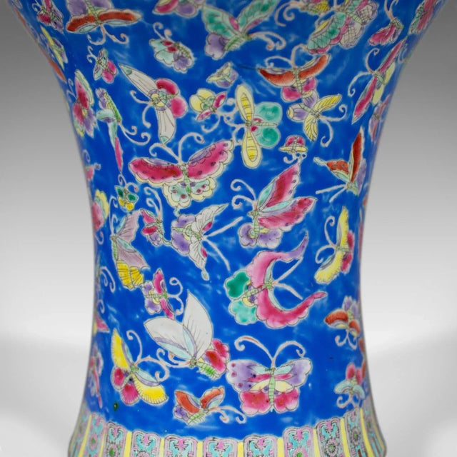 1950s 20th Century Oriental Butterfly Ceramic Vase For Sale - Image 5 of 8