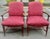 Very nice pair of vintage Georgian style Gainsborough chairs. Popular in 18th century England this style chair features a...