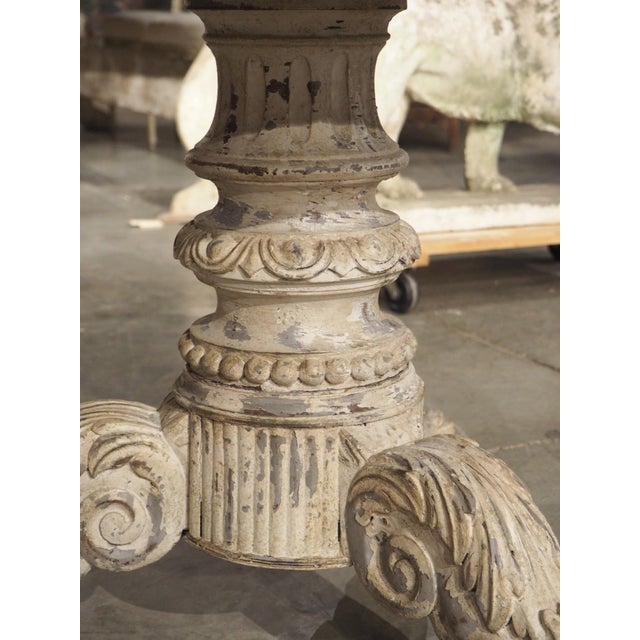 Early 19th Century Early 19th Century Painted French Gueridon Center Table With Saint-Anne Marble For Sale - Image 5 of 18