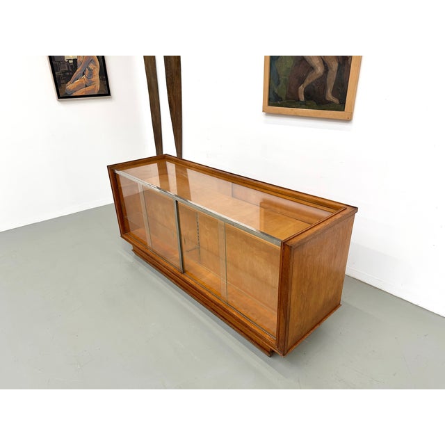 Vintage Oak and Glass Trade Counter from Siegel Paris, 1950 For Sale - Image 15 of 18