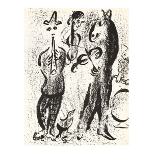 1963 Marc Chagall Original Lithograph Inerant Players