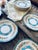 Vintage Crown Staffordshire Lyric Tunis Blue Bread Plates – Set of 9 – Fine Bone China England – 1930s–1950s For Sale - Image 11 of 12