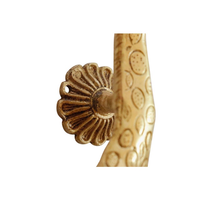 Metal Gold Brass Giraffe Door Handles - A Pair For Sale - Image 7 of 8