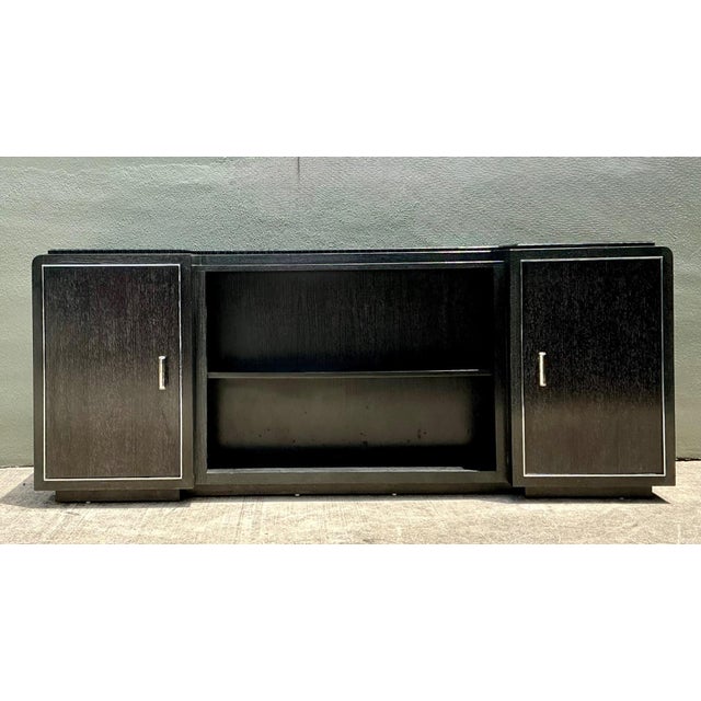 Vintage Ralph Lauren Black Cerused Wood Entertainment Crendenza For Sale - Image 17 of 18