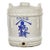 Japanese Meiji Period 19th Century Barrel Shaped Sake Jar with Calligraphy For Sale