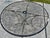 Mid 20th Century Mid 20th Century Round Wrought Iron Table W/Umbrella Hole Mesh Top Salterini Woodard Style Outdoor For Sale - Image 5 of 11