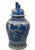 Chinese Large Chinese Blue & White Porcelain Ginger Jar With Foo Dog Lid For Sale - Image 3 of 13