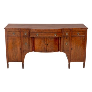 American Federal Figured Mahogany Sideboard For Sale