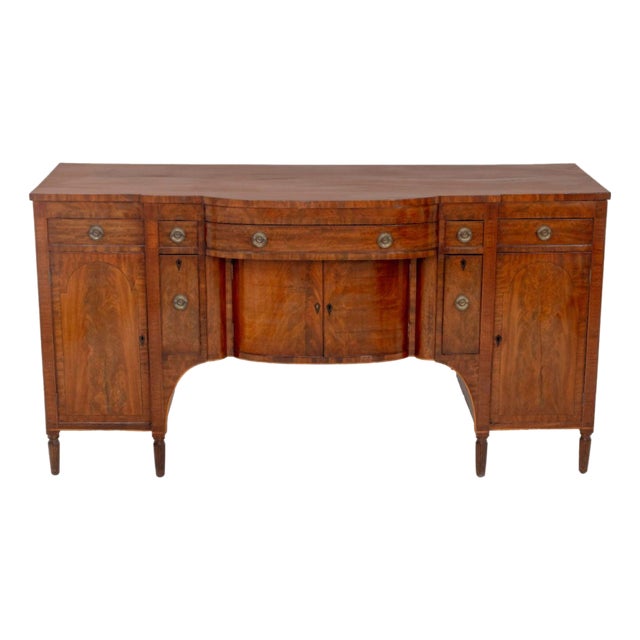 American Federal Figured Mahogany Sideboard For Sale