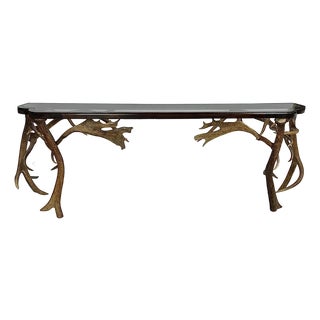 Exceptional Gathered Antler Console For Sale