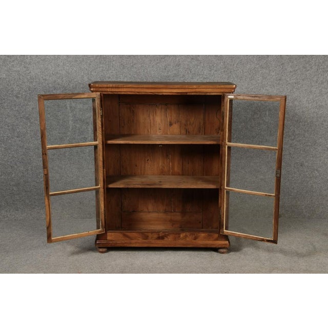 Brown Small Antique Biedermeier Showcase, 19th Century For Sale - Image 8 of 18