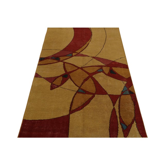 Rug & Kilim 1960s Vintage Zeki Muren Art Deco Rug With Geometric Patterns For Sale - Image 4 of 7