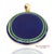 Vintage 18k 750 Yellow Gold Royal Blue & Green Enamel Locket Pendant Necklace For Sale In New York - Image 6 of 10