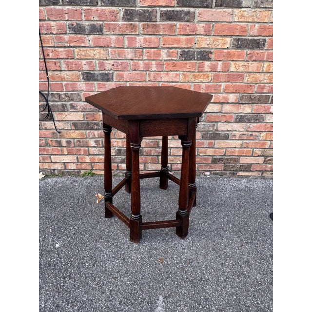 19th Century English Hexagon Side Table For Sale - Image 4 of 8