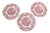 English Transferwear Red & White Serving Plates - Set of 3 For Sale
