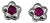 1 Carat Natural Round Ruby Stud Earrings 14 Karat White Gold, Post Back For Sale
