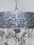 Metal Vintage Basket Chandelier With Textured Chrome and Crystal Chain For Sale - Image 7 of 9