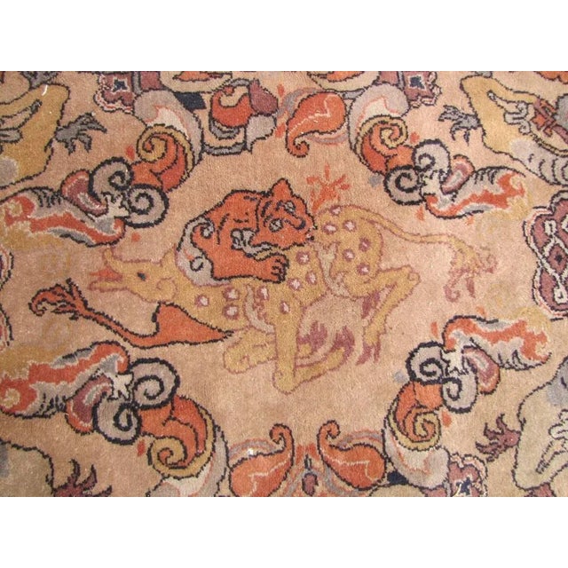 1980s Vintage Azerbaijan Caucasian Decorative Rug, 1980s For Sale - Image 5 of 11