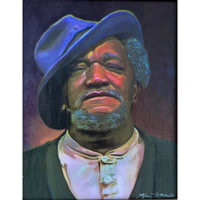 Redd Foxx Painting on Board by Detroit, MI Artist Eban Morales Offered for sale is an acrylic painting on board of actor...