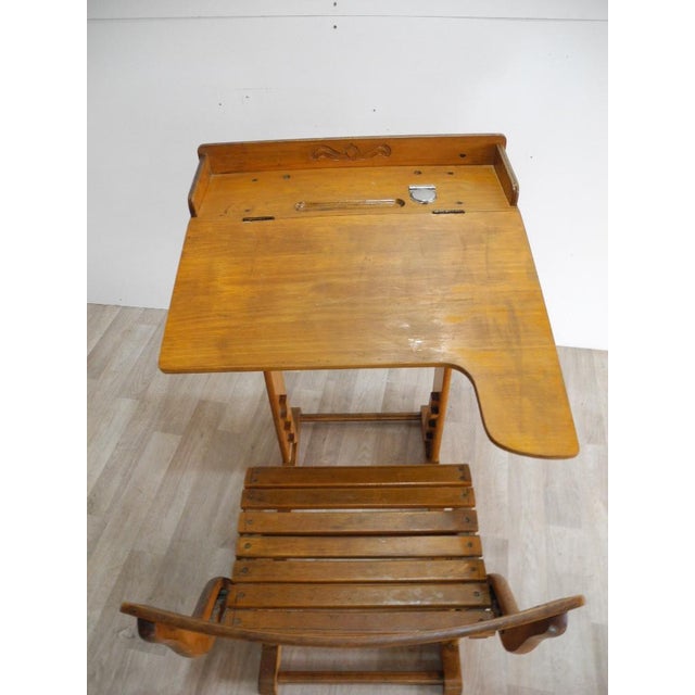 Art Nouveau School Desk, 1890s For Sale - Image 5 of 18