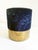 20th Century Modernist Brass and Blue Velvet Stools, Italy, 2000s, Set of 2 For Sale - Image 4 of 7