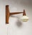 Mid-Century Wooden and Opaline Glass Wall Light, Czechoslovakia, 1960s For Sale - Image 4 of 11