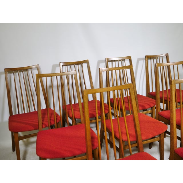 Mid-Century Dining Chairs in Walnut, 1960s, Set of 10 For Sale - Image 11 of 13