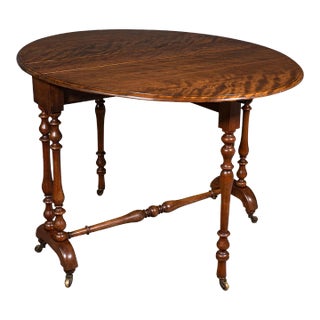 1850s Antique Victorian English Oval Sutherland Table For Sale