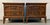 This is a pair of vintage Dixie Furniture nightstands in a Mid-Century Italian Tuscan style, featuring a stained walnut...