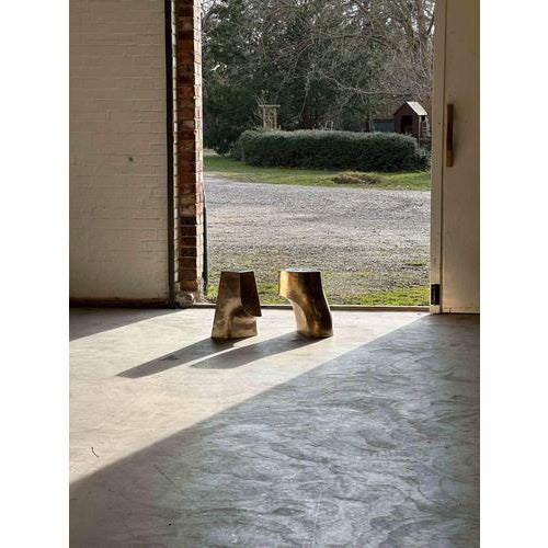 Lost Wax Casted Bronze Palm II Side Table by Vogel Studio For Sale - Image 6 of 7