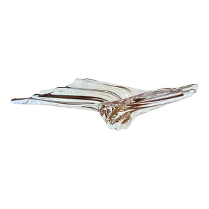 Art Vannes Large Crystal Wing Vase. Circa 1970 France