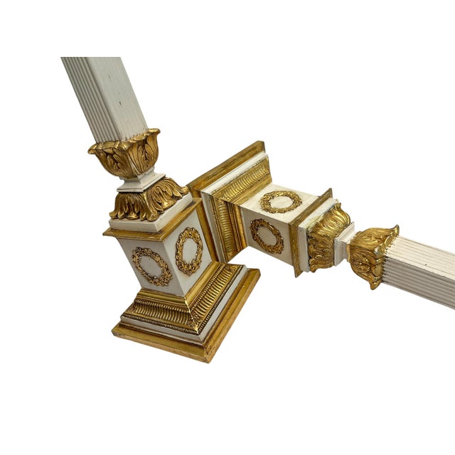 Neoclassical Fluted Column Table Lamps with Laurel Wreath, 1970s, Set of 2 For Sale - Image 10 of 13