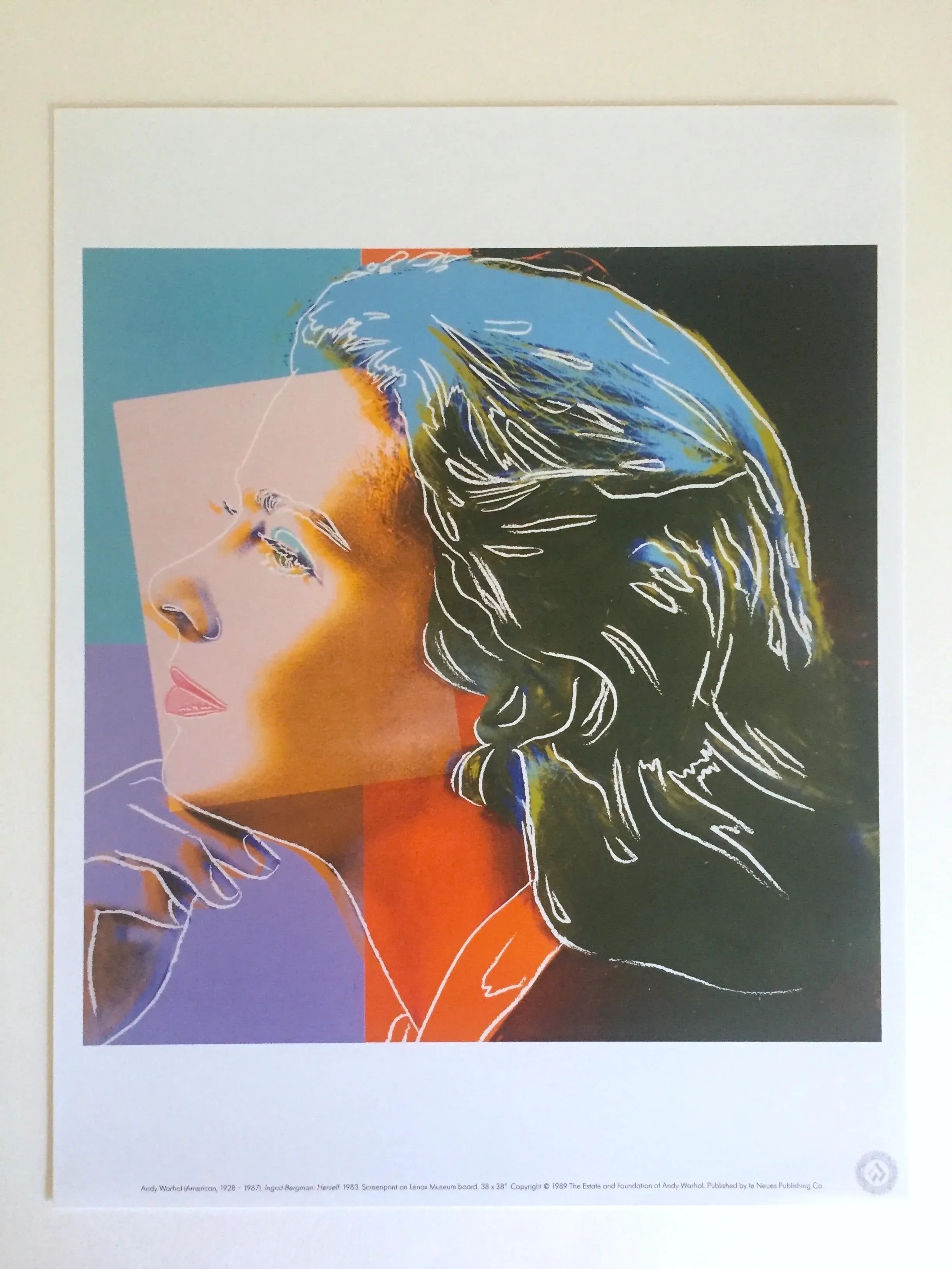 Andy Warhol Estate Vintage 1989 Pop Art Lithograph Print 