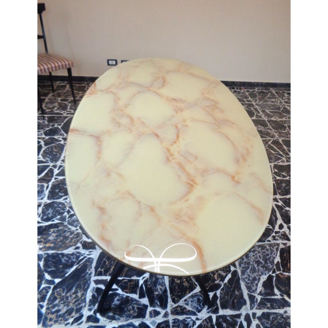 Beige Table and Chairs in the style of Paolo Buffa, 1950s, Set of 7 For Sale - Image 8 of 11