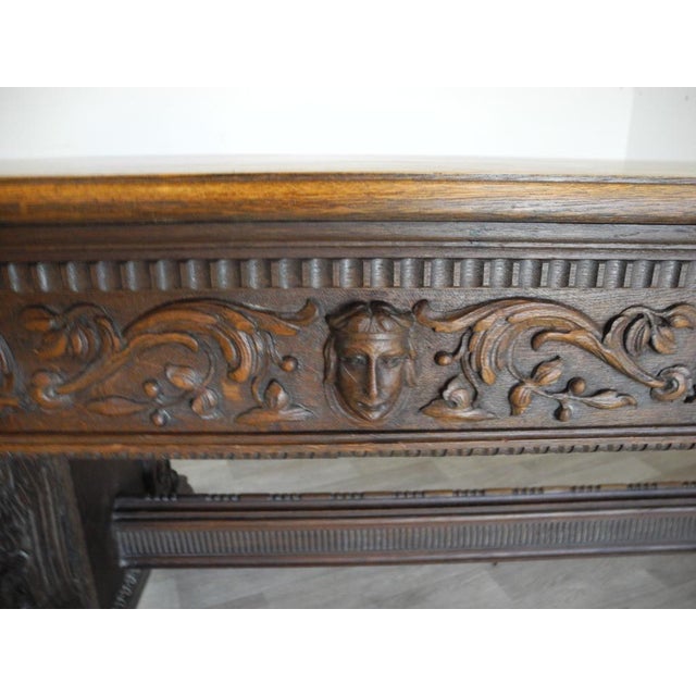 Vintage Art Deco Eagle Ornate Desk, 1920s For Sale - Image 13 of 18