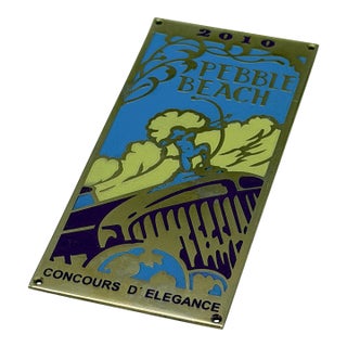 2010 Pebble Beach Concours D’Elegance Brass Dash Plaque – Numbered Limited Edition For Sale
