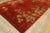 1930s Ruby Red Floral Antique Chinese Art Deco Carpet 6' X 8' 6'' Knotted Pile Wool Rug For Sale - Image 4 of 11