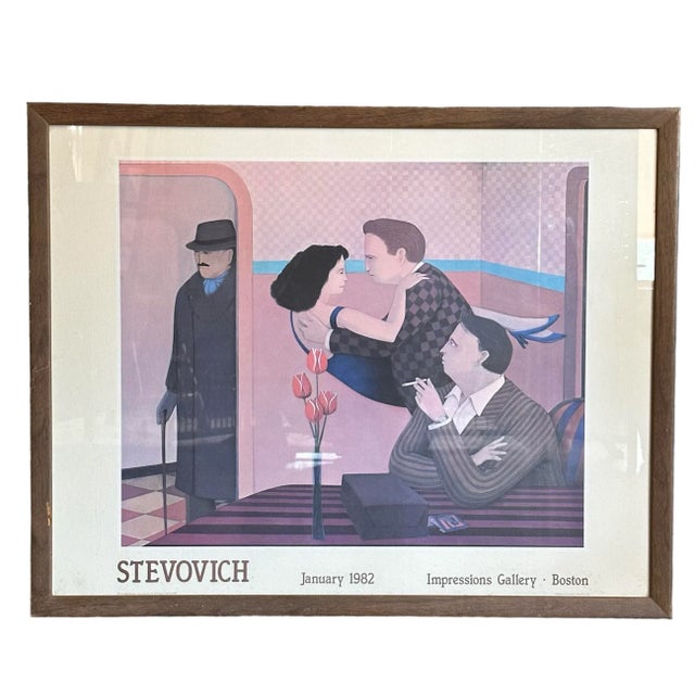 1980s Andrew Stevovich "The Amadee Brothers" Poster for Impressions Gallery Boston 1982 For Sale - Image 5 of 5