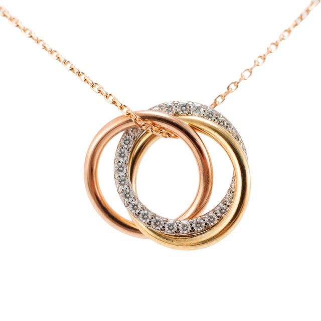 Brand: Cartier Gender: Ladies Metal Type: 18K Tri-Color Gold Length: 7.25 inches Width: 13.30 mm Weight: 4.13 grams...