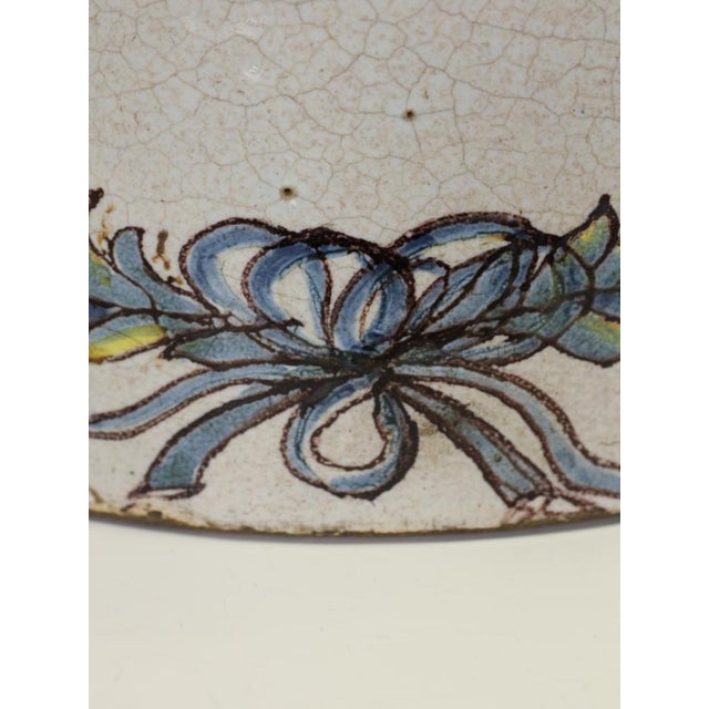 19th Century French Faience Blue and White Ceramic Tabac Tobacco Jar, 1870 For Sale - Image 17 of 18