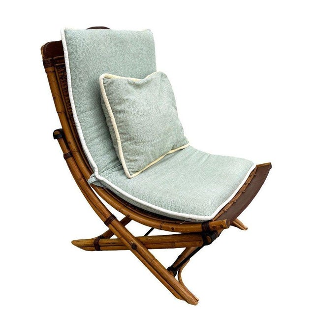 Early 20th Century English Folding Veranda Bamboo Garden Chair For Sale - Image 4 of 6