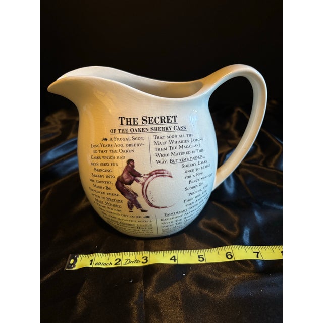White Vintage McCallum's Scots Whiskey Ceramic Water Jug/Pitcher For Sale - Image 8 of 8