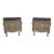 Pair Italian Crackle Finish Commode Nightstands For Sale