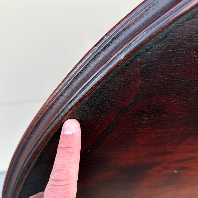 A Vintage Mahogany Chippendale Style Title Top Tea Table, 1970’s For Sale - Image 9 of 12