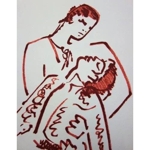 Modern Jean Cocteau, Dying Toreador, 1965, Color Lithograph For Sale - Image 3 of 4